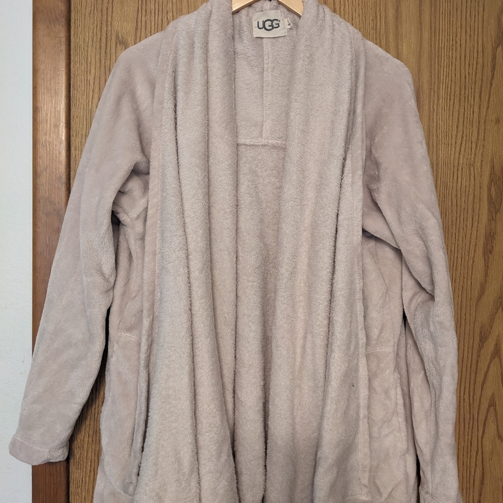UGG Cozy Beige Fleece Cardigan
